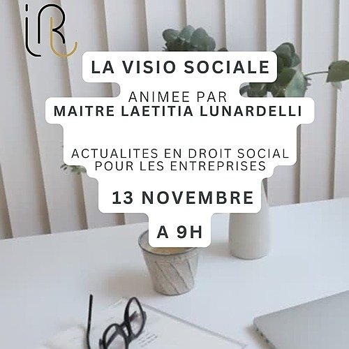 VISIO SOCIALE 13 NOVEMBRE 2025 (Gratuit) : Transparence salariale.